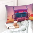thumbnail image 4 of Kdxio Cotton Pillow Cases 16"x24" Pillowcases,Soft and Breathable Bedroom Pillow Cases-Sunset Truck Highway-No Pillow Core, 4 of 5