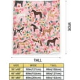 thumbnail image 5 of Horse Blanket Gifts for Girls Women Western Horses Flowers Print Fleece Flannel Throw Blankets Soft Lightweight Animal Plush Stuffed Pink Throws for Adults Bed Sofa Decor add Same printed canvas bag, 5 of 8