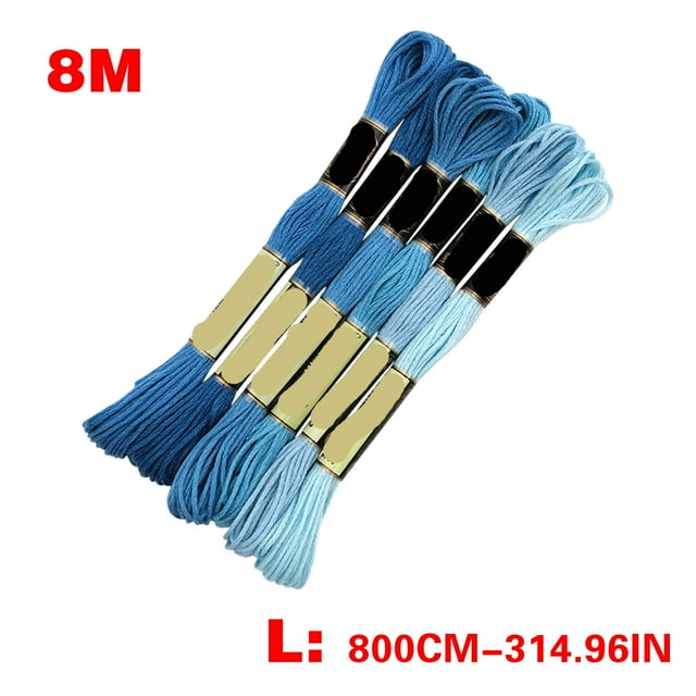 WRKEKC Liquidation Dégradé Broderie 8 m 6 Couleurs Broderie Broderie Accessoires Manuels Fil à Broder Fil à Broder Couleur