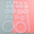 thumbnail image 4 of Regla geométrica Art Clear Gear de 22 piezas con plantillas para dibujar. Incluye bolígrafos y papel para dibujo en espiral., 4 of 9