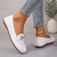 thumbnail image 2 of Womens Classic Slip On Loafer Flats Horsebit Decor Faux Leather Upper Non Slip Soft Sole for Office Work Commute Business Casual Daily Wear Shoes 36, 2 of 6