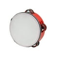 thumbnail image 3 of Pandereta de dos filas, panderetas de mano de madera, tambor de mano de percusión de de Metal para juegos, adultos, , iglesia de pulgadas rojo Hugo panderetas, 3 of 10