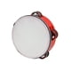 thumbnail image 3 of Pandereta para adultos, pandereta de mano de de metal, tambor de pandereta de madera, pandereta de mano de instrumento de percusión musical 6 pulgadas rojo CUTICAT panderetas, 3 of 8