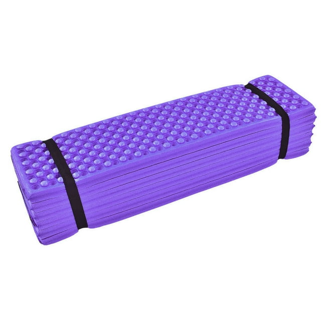 Estera de espuma para acampar al aire libre, tienda de playa plegable, almohadilla para dormir, colchón impermeable (púrpura)