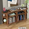 thumbnail image 4 of Furtivusia Record Player Stand with Charging Station & USB Ports, Vinyl Record Storage Cabinet with Wood Legs, Mid-Century Modern Turntable Stand for Living Room, Bedroom, Office, Walnut Color, 4 of 9