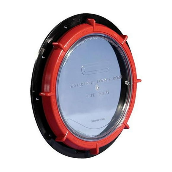 WHALE Boat Hatch LD4002 Horizontal Storage Access; 9-1/4 Inch Diameter; With Plastic Frame; Clear; Polycarbonate Body/Acetal Locking Ring/Nitrile Seal