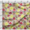 thumbnail image 2 of Soimoi Watercolor Fruit Print,Cotton Cambric, Quilting Fabric Sold by The Yard 42 Inch Wide, Medium Weight Cotton Fabric, SewingSupplies,Gray, 2 of 5