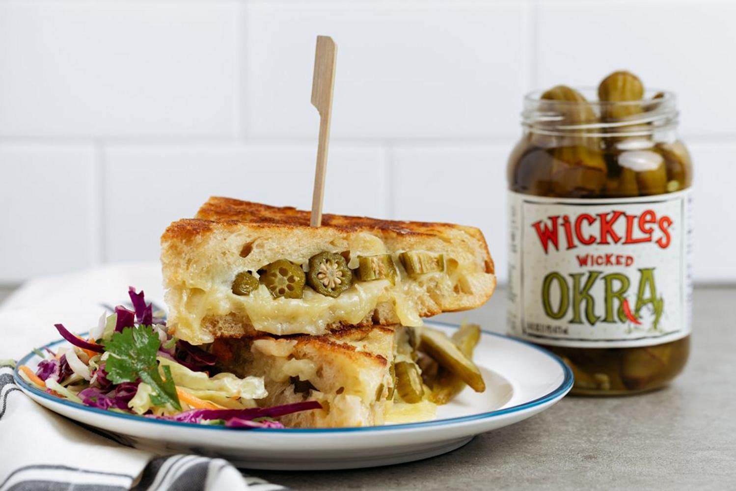 Pack of 6, Wickles Wicked Okra, 16 oz