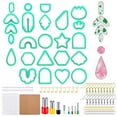 thumbnail image 1 of 142 PCS DIY Polymer Clay Cutters Set  24 Style Clay Cutters for Polymer Clay Jewelry  Plastic Clay Earring Cutters with Earring Cards  Earring Hooks for Polymer Clay Jewelry Making, 1 of 10