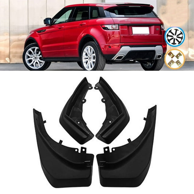 Royalbelle 4Pcs Car Mud Flaps Splash Guards Mudguards Set, Vehicles Front And Rear Wheel Mudflaps Dirty Fenders, Compatible For 12-21 Rover Evoque Prestige Dynamiv