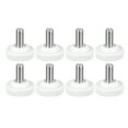 thumbnail image 1 of Patas de nivelación para muebles, paquete de 20, 28 x M8 x 20 mm - Perillas estriadas de rosca macho, nivelador ajustable para muebles (blanco), 1 of 5