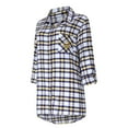 thumbnail image 2 of Women's Concepts Sport Purple Minnesota Vikings Sienna Plaid Full-Button Long Sleeve Nightshirt, 2 of 3