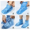 thumbnail image 5 of Unique Bargains Unisex Waterproof Reusable Rain Shoe Covers Ankle high top Boots Non-Slip Light Blue Size XXXL, 5 of 6