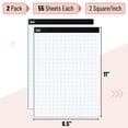 thumbnail image 4 of Mr. Pen- Graph Paper, 2 Pack, 8.5"x11", 2x2 (2 Squares per inch), 55 Sheets/Pad, Graphing Paper, Grid Paper Pad, Math Graph Paper Pad, Drafting Paper, Computation Pads, Square Paper, Math Paper, 4 of 4