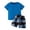 j-719Blue307, variant on Boys Outfit Sets Summer Style Coconut Print Short Sleeve Shirt And Shorts Kids O-Neck Breathable Clothes Sets