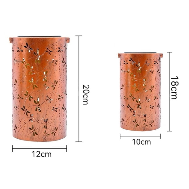 Lámpara solar de dragón para exteriores, impermeable, para decoración de patio, con forma de cilindro de hierro, hueca, para decoración de paisaje de jardín, lámpara colgante