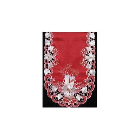 

Sinobrite H9061-W White Lily Oval Placemat- 12 x 18 in.