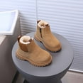 thumbnail image 7 of MEZZALL Kids Winter Girls Boots Soft Sole Fashionable English Style Children Booties Ideal Casual Outdoor Solid Color Activities Lovely Shoes, 7 of 7