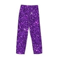 thumbnail image 5 of Xecao Purple Glitter Men's Straight Lounge Pajama Pants: The Ultimate in Comfortable Sleepwear, 5 of 9