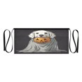 thumbnail image 7 of Yayeee Waist Apron with Pockets for Cooking Waterproof Half Server Aprons, White Halloween Dog, 7 of 7