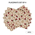 thumbnail image 2 of Placemats Set Of 4 / 6, Valentine'S Day Rose Placemats For Dining Table Indoor/Outdoors Heat Resistant Washable Placemats 18" X 12", 2 of 8