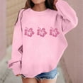 thumbnail image 2 of Tiweut Girls Casual Sweatshirts and Blouses Kids Floral Graphic Long Sleeve Crew Neck Toddler Pullover Relaxed Fit Clothes 5-6 Y, 2 of 4