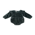 thumbnail image 1 of Body Manches Longues à Volants en Velours Solide d'Automne pour Bébé Fille, 1 of 8