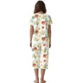 thumbnail image 2 of DISNIMO Flower Printed Pajama Set for Women, Summer 2 Piece Pjs Set Short Sleeve Tops and Capri Pant Sleepwear with Pockets, 3XL, 2 of 7