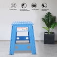 thumbnail image 1 of Foldable Step Stool Plastic Folding Stool Portable Living Plastic Dots Folding Step Stool Anti-slip Foldable Adults Chair, 1 of 8
