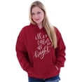 thumbnail image 5 of Cute Christmas All is Calm and Bright Hoodie Sweatshirt Women Brisco Brands M, 5 of 6