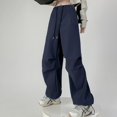 thumbnail image 2 of Womens Spring And Autumn High Waist Wide Leg Straight Casual Sports Overalls, 2 of 6