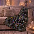 thumbnail image 6 of Rainbow Sacred Geometry Mandala with Planets, Psychedelic Celestial Style for Cosmic Art Lovers, Starry Chart Scene and Birthday Gift, Soft Flannel Blanket, Home Decor, 6 of 9