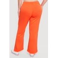 thumbnail image 4 of Women's Plus Size Drawstring Waist Pull On Flare Pants, 4 of 4