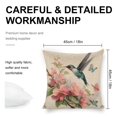 thumbnail image 2 of hummingbird pink flowers butterfliesLinen toss pillowcase decoration pillowcase gifting preferred 18x18 inch cushion cover 4 sets sofa pillowcase sofa bedroom living room car, 2 of 8