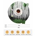 thumbnail image 6 of 13 Inch Round Placemats Set of 4, Green Forest Non Slip Heat Insulation PP Table Mats, Vintage Foggy Woods Tree Mysterious Washable Place Mats for Kitchen Dining Party Table Decor, 6 of 7
