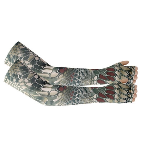 Aosijia Sun Long Sleeves UV Protection Cooling Arm Sleeves Thumb Hole Sun Sleeves Cover for Running Cycling Biking Gardening Hiking Golf Baseball Outdoors Sports 1 Pair