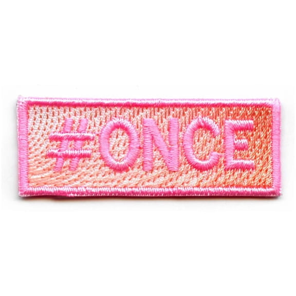 #ONCE Patch KPOP Fan Hashtag Embroidered Iron On