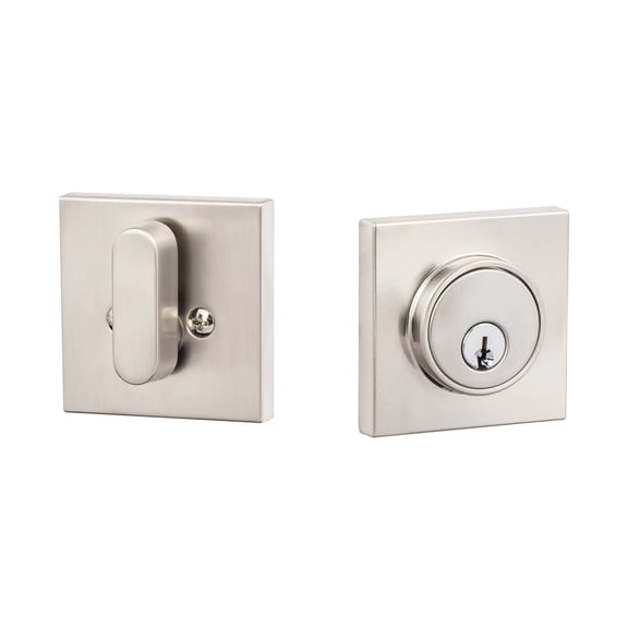 Open Box Sure-Loc Square Modern Deadbolt Grey Satin