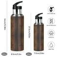 thumbnail image 2 of Yayeee 20oz Insulated Water Bottle Double Wall Stainless Steel with Flip Straw Lid, Wood Grain, 2 of 7