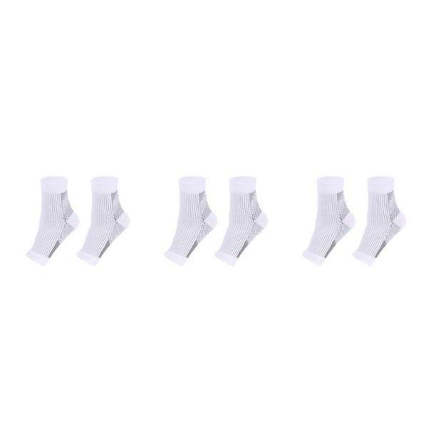 Wosthever 2 pares de calcetines de compresión de amplia aplicación para deportes y diario calcetines blancos S/M Type1 NO1