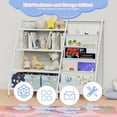 thumbnail image 3 of NACHES Kids Bookshelf and Toy Stroage Organizer Childrens Metal Bookcase Toddler Book Display Rack for Kids Room, Nursery, Bedroom, Play Room (White), 3 of 18
