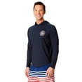 thumbnail image 3 of Chaps Men's Long Sleeve Graphic Hooded Rash Guard with UPF 50+, Sizes S-3XL, 3 of 7
