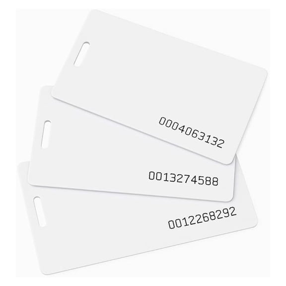30 RFID Proximity Badge Cards for Acroprint & uAttend Time Clocks - Compatible with BioTouch, timeQplus, ATR360, CB5000 Series - 125kHz PVC Cards