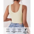 thumbnail image 2 of Top corto AURUZA con cuello en U sin mangas y espalda cruzada, beige M, 2 of 6