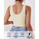 thumbnail image 2 of Top corto AURUZA con cuello en U sin mangas y espalda cruzada, beige M, 2 of 6