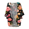 thumbnail image 7 of Women's Casual F Fashion Print Lightweight And Comfortable Beach Vacation Chiffon Cardigan Sun Cardigan Womens Long Sleeve Tops Womens Sun Shirt, 7 of 7