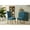 Blue + Polyester, variant on Holaki High Back Tufted Parsons Dining Chair with Solid Rubber Wood Legs,Set of 2