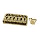thumbnail image 2 of Puente fijo para guitarra eléctrica de 6 cuerdas, accesorios para instrumentos con cuerdas a través del cuerpo, puente de sillín rígido profesional Oro, 2 of 8
