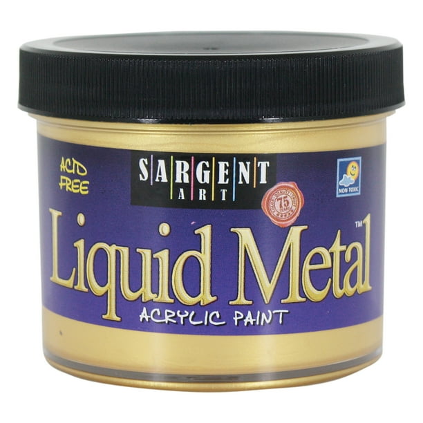 Sargent Art Liquid Metals Acrylic Paint, 4 oz., Gold