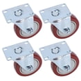 thumbnail image 2 of 4 ruedas pesadas con placa de rotación de 360°, rueda universal de PU para carrito de compras de muebles, capacidad de carga única de 4 pulgadas y 242 libras, 2 of 5